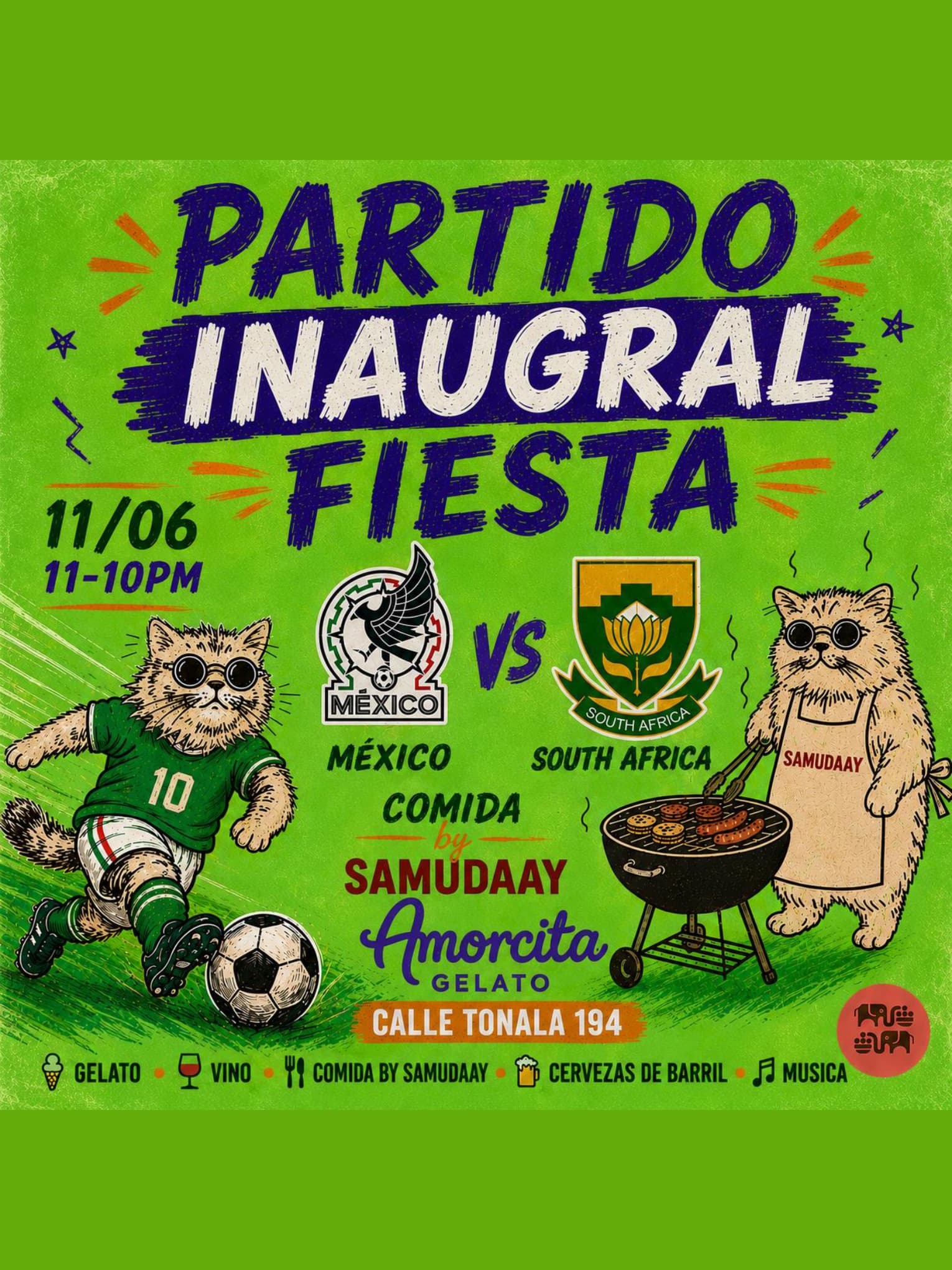 Partido Inaugural Fiesta — México vs South Africa
