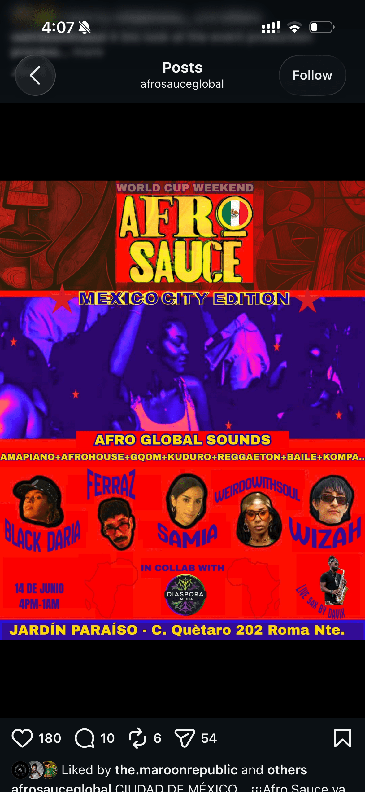 Afro Sauce — Mexico City Edition (World Cup Weekend)
