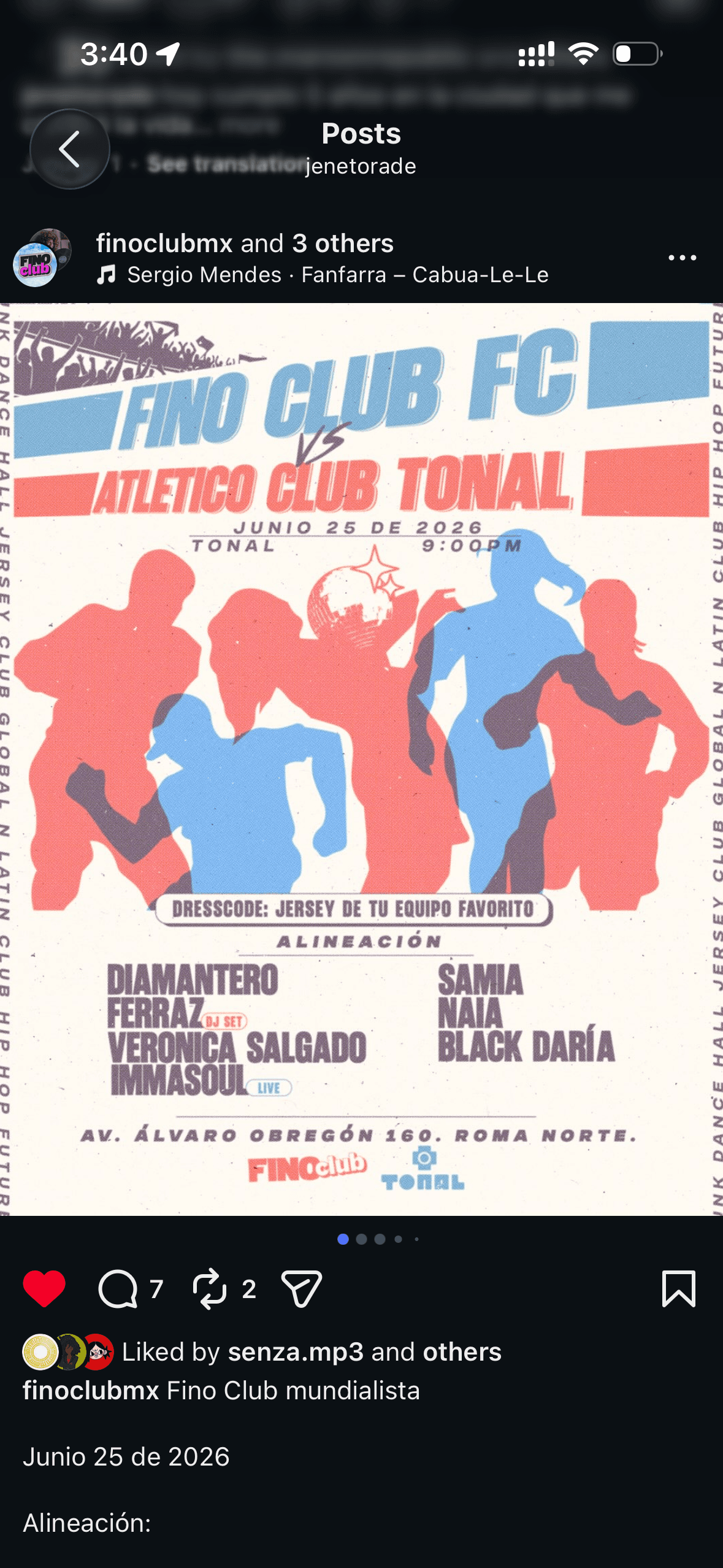 Fino Club FC vs Atlético Club Tonal — Fútbol + Afterparty