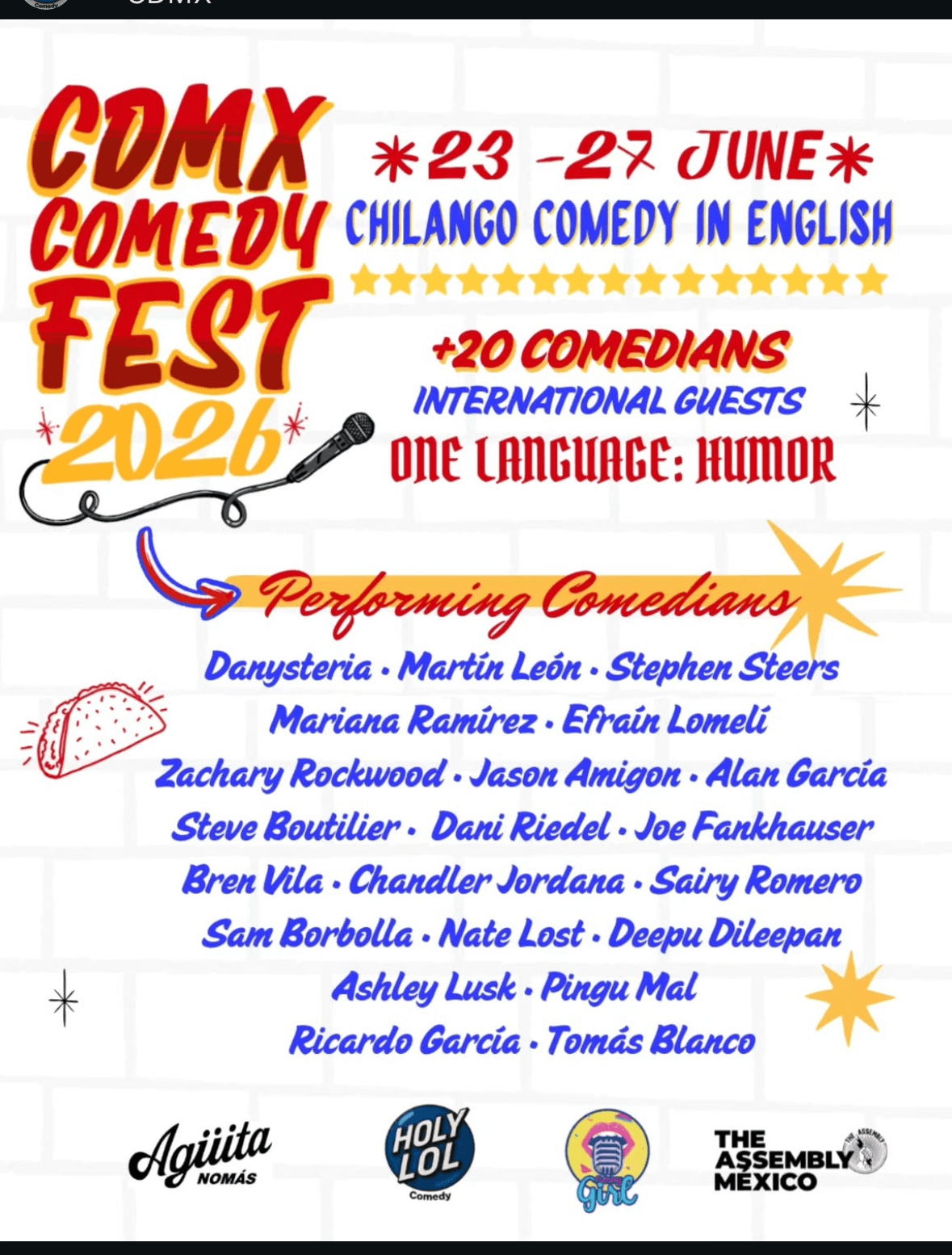 CDMX Comedy Fest 2026 — Chilango Comedy in English