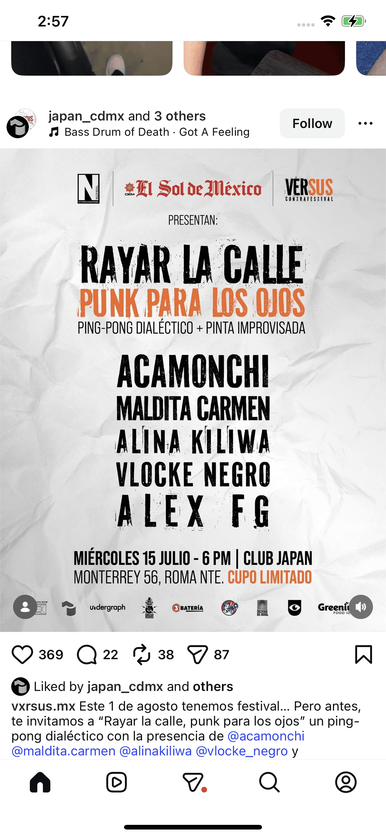 Rayar la Calle — Punk para los Ojos
