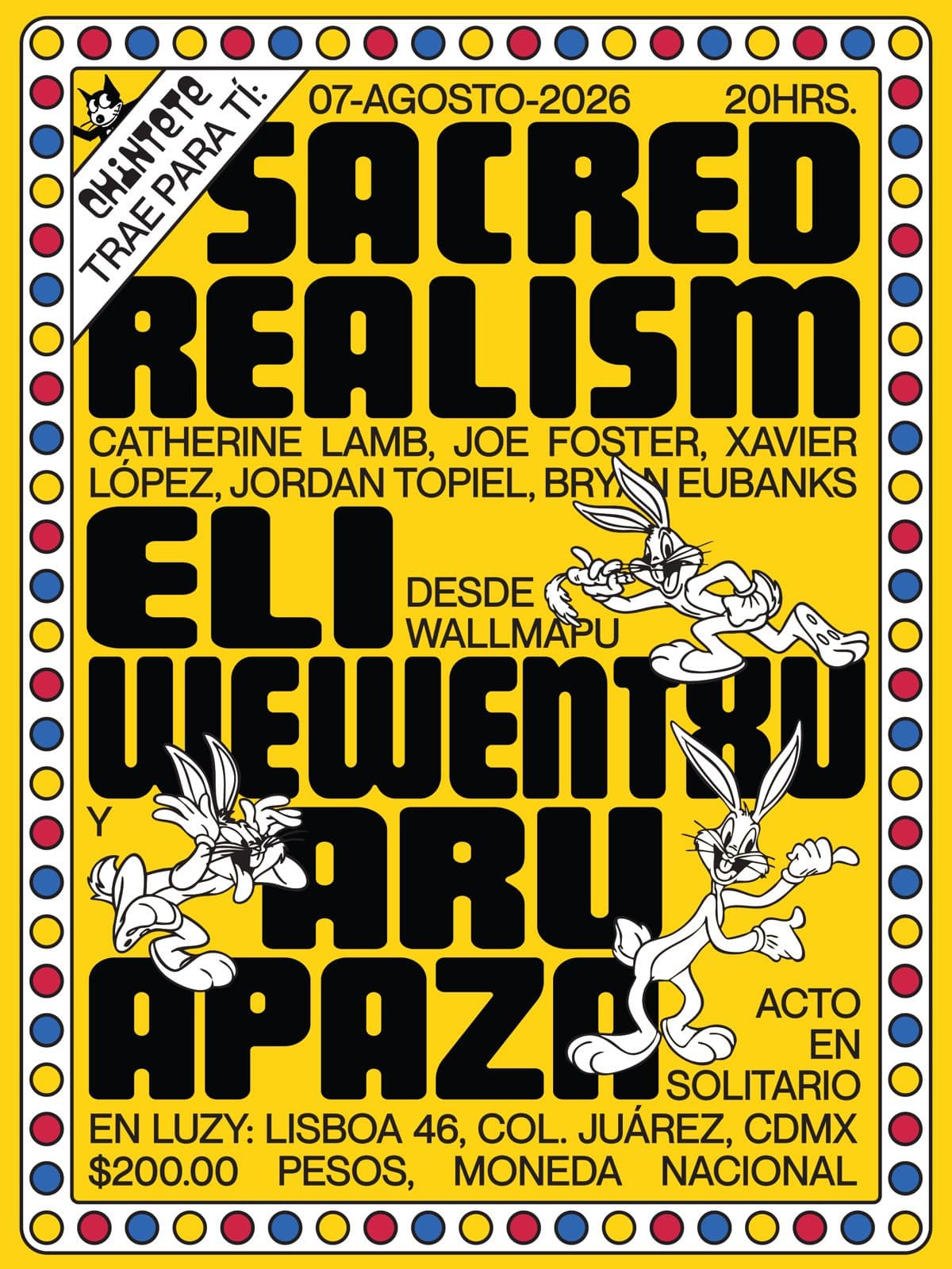 Chintete presenta: Sacred Realism, Eli Wewentxu, Aru Apaza en México