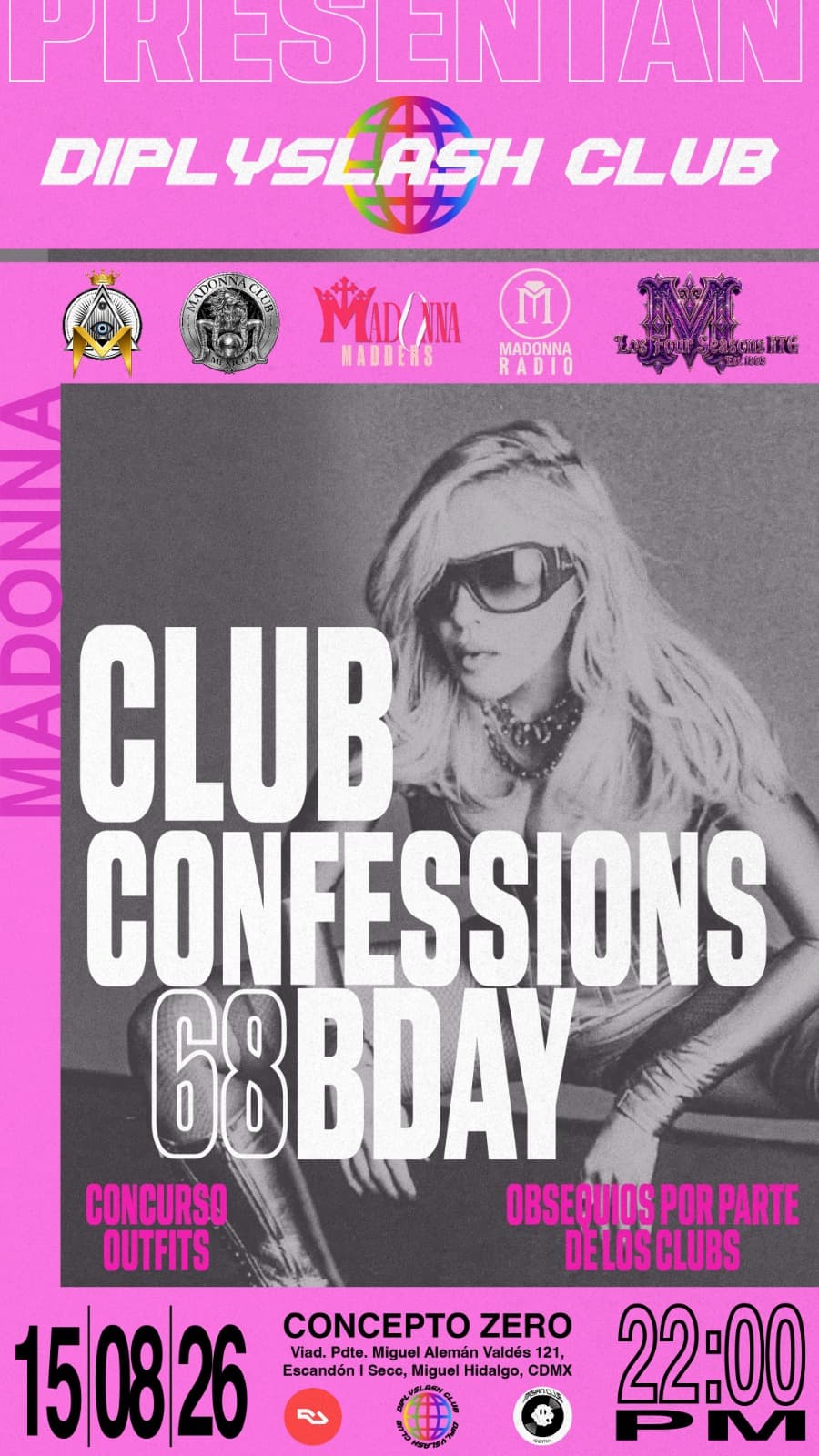 Diplyslash Club presenta: Club Confessions, 68 Bday Party